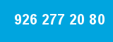 926 277 20 80 926 277 20 80